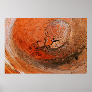 Poster Pintura de abstrato laranja