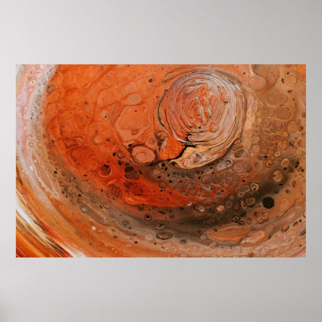 Poster Pintura de abstrato laranja (Frente)