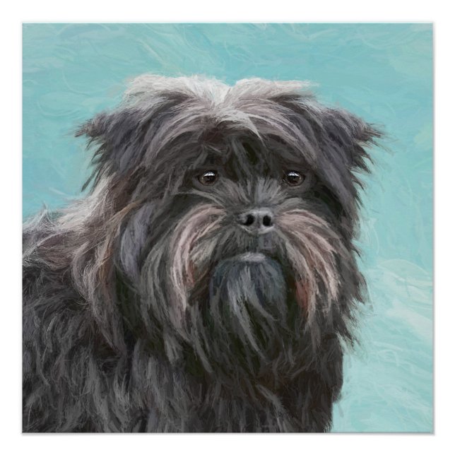 Pôster Pintura de Affenpinscher - Arte de Cachorro Origin (Frente)