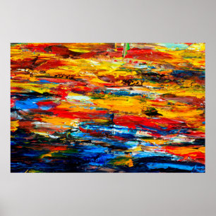 Poster Pintura de arte com faca de paleta femasterece, pi