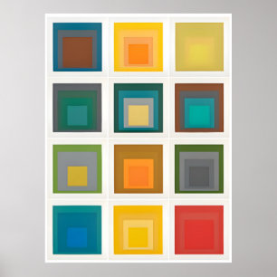 Poster pintura de arte de Josef Albers