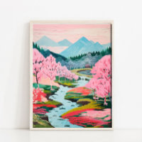 Pintura de Arte de Paisagem Japonesa, Cartaz Japon