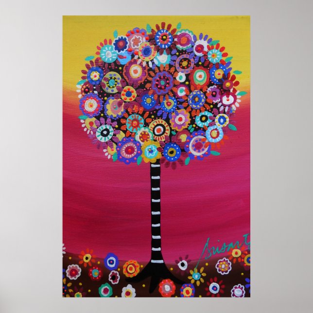 POSTER PINTURA DE ÁRVORE DE VIDA (Frente)