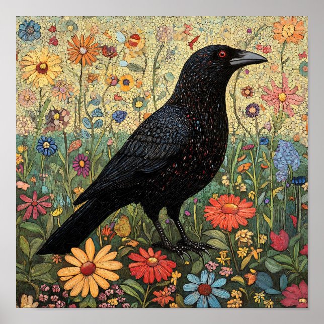 Poster Pintura de aves selvagens (Frente)