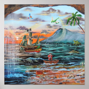 Poster Pintura de Bell do funileiro da angra do gancho de