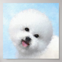 Pintura de Bichon Frise - Arte de Cachorro Origina