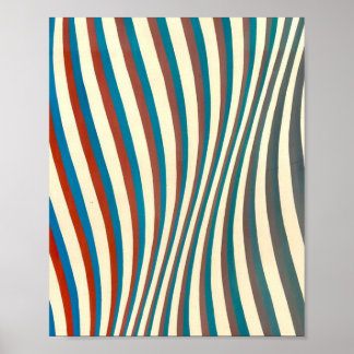 Poster Pintura de Bridget Riley abstrato