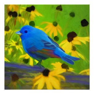 Pôster Pintura De Bundas Indigo - Arte Original Para Pás