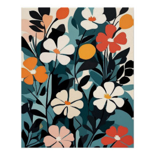 Pôster Pintura de Buquê de Verão Vibrante