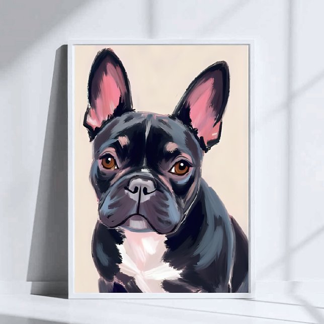 Poster Pintura de Cachorro Bulldog Francês (Criador carregado)