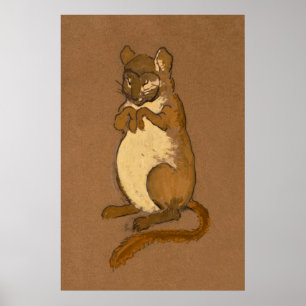 Poster Pintura de Caráter da Floresta de Alice e Maravil