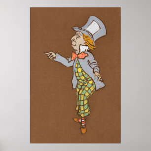 Poster Pintura de Caráter da Floresta de Alice e Maravil