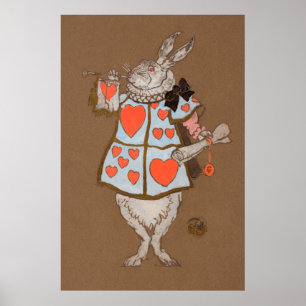 Poster Pintura de Caráter da Floresta de Alice e Maravil