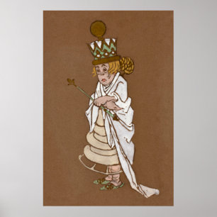 Poster Pintura de Caráter da Floresta de Alice e Maravil