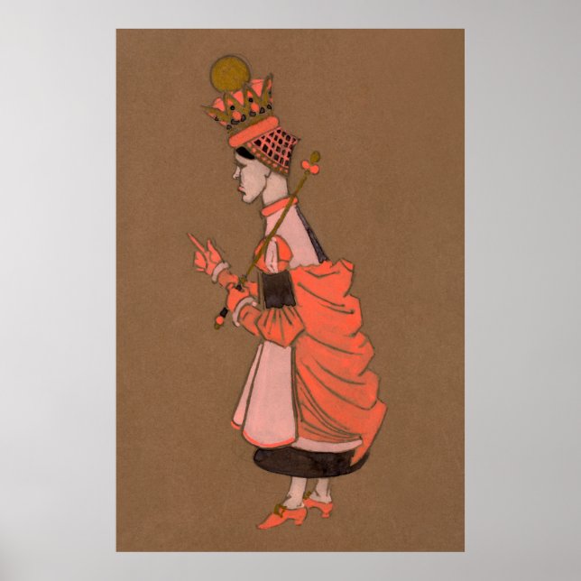 Poster Pintura de Caráter da Floresta de Alice e Maravilh (Frente)