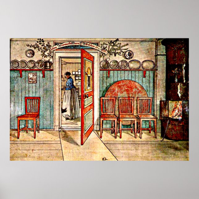 Poster Pintura de Carl Larsson: A Velha Anna (Frente)