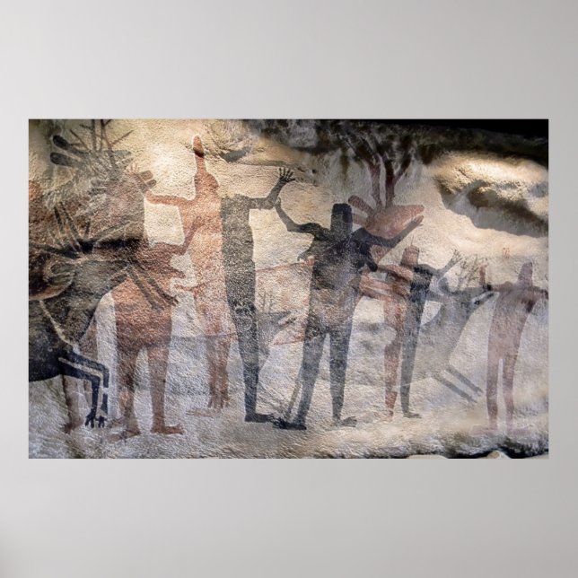 PÔSTER PINTURA DE CAVE PREHISTÓRICA (Frente)