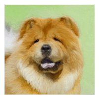 Pintura De Chow Chow - Arte De Cachorro Original