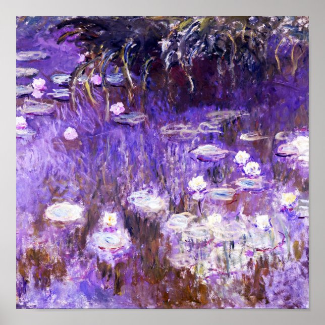 Poster Pintura de Claude Monet para os lírios (Frente)