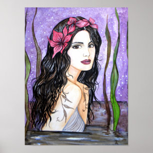 Poster Pintura de Conto de Fadas da Dama do Lago