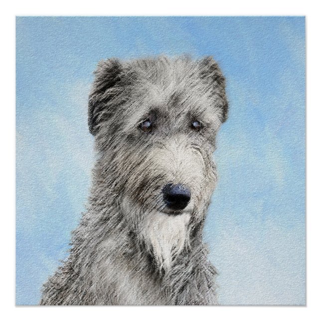 Pôster Pintura De Deerhound Escocês - Cachorro Original C (Frente)