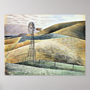 Poster Pintura de Eric Ravilious, Windmill