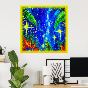 Poster Pintura De Estrelas Da Selva. Comprar Agora