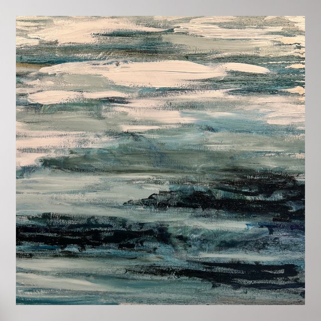 Poster Pintura de evacuação de abstrato (Frente)