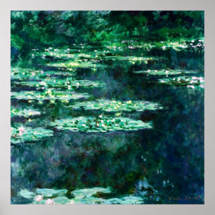 Poster Pintura de famílias d'água por Claude Monet