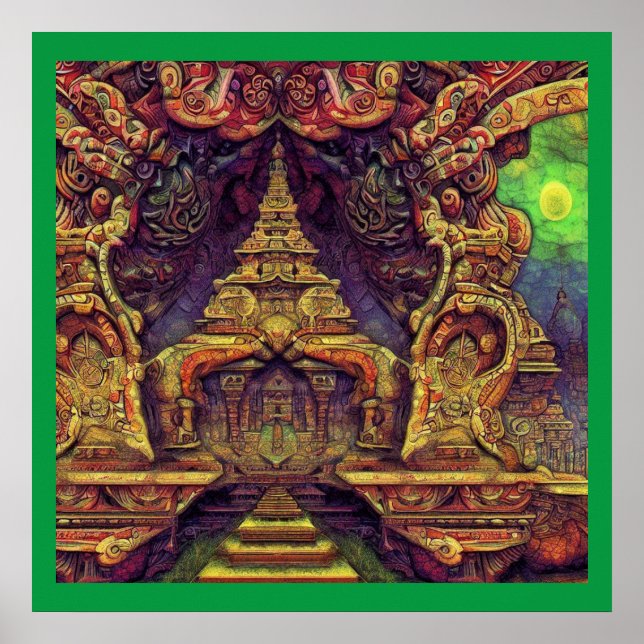 Poster Pintura de fantasia 1 - Templo (Frente)