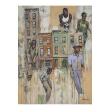 Pintura de Figuras Abstratas de Harlem