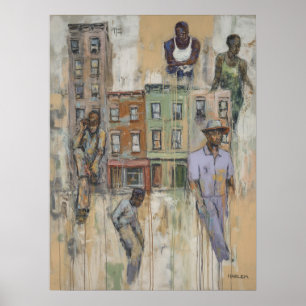 Poster Pintura de Figuras Abstratas de Harlem