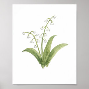 Poster Pintura de Flor de Lírio do Vale