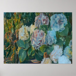 Poster Pintura de flores de verão