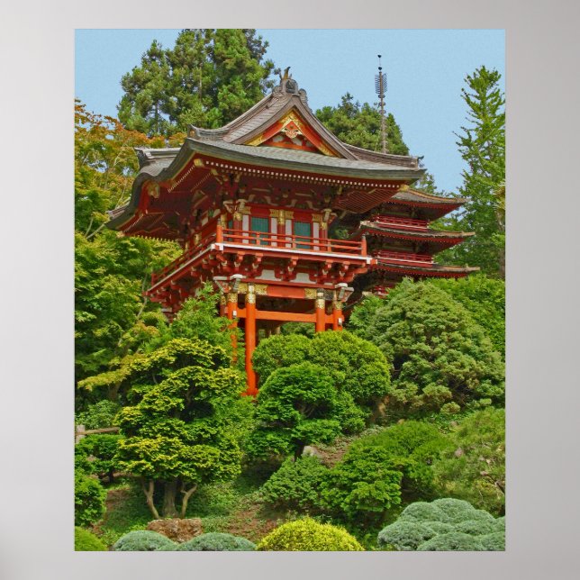 Poster Pintura de fotos no Japão Pagoda (Frente)