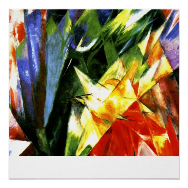 Pôster Pintura de Franz Marc, Pássaros,  (Frente)