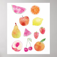 Pintura de Fruta de Watecolor