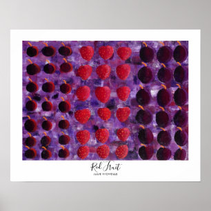 Poster Pintura de Frutas Vermelhas