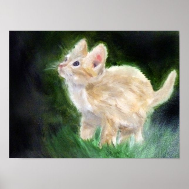 Poster Pintura de Gatinho Gelado (Frente)