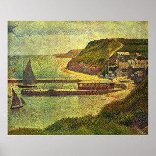 Pôster Pintura de Georges Seurat: Porto-en-Bessin (1888)
