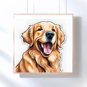 Poster Pintura de Golden Retriever