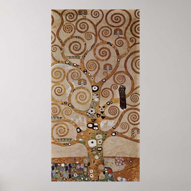 Pôster Pintura de Gustav Klimt "A Árvore da Vida" (1909) (Frente)