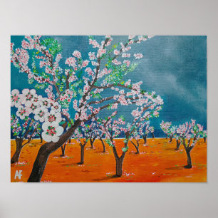Poster Pintura de Huerto de Almendros por Alfred Fox
