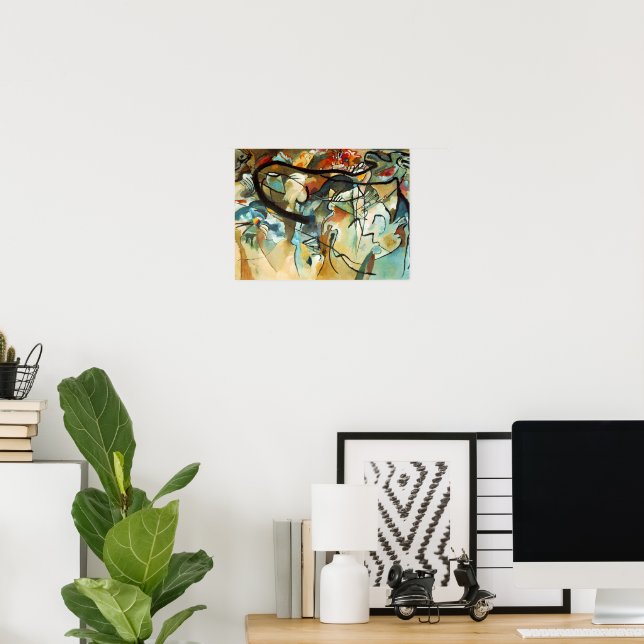 Poster Pintura de Kandinsky, Composição V, (Escritório em casa)