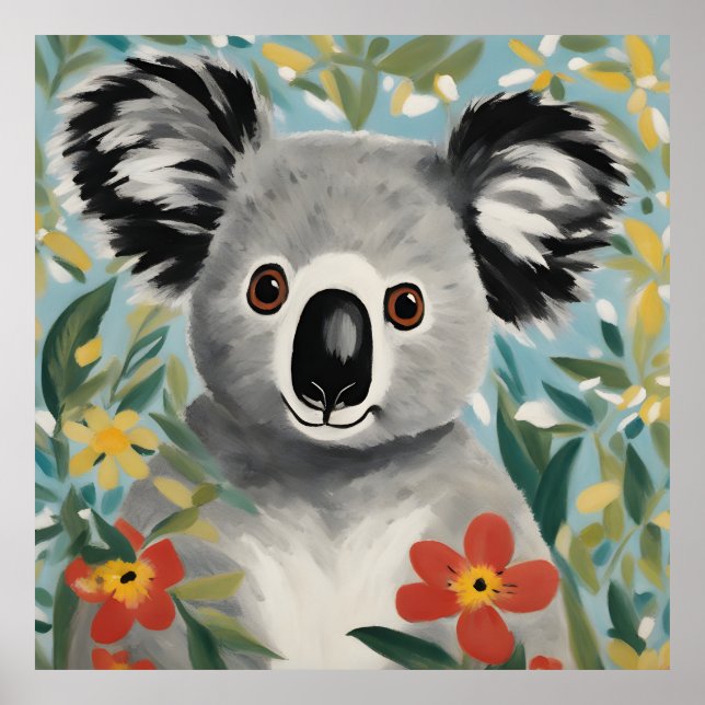 Poster Pintura de Koala (Frente)