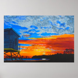 Poster Pintura de madrugada do ponto Dana