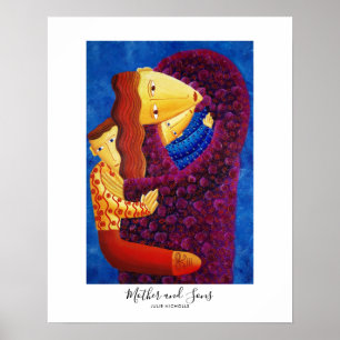 Poster Pintura de Mãe e Filhos