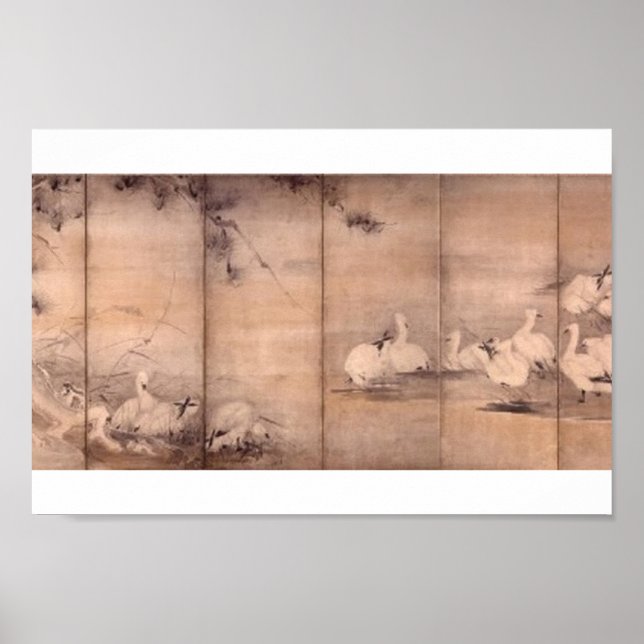 Poster Pintura de Miyamoto Musashi, c. anos 1600 (Frente)