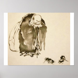 Poster Pintura de Miyamoto Musashi, c. anos 1600