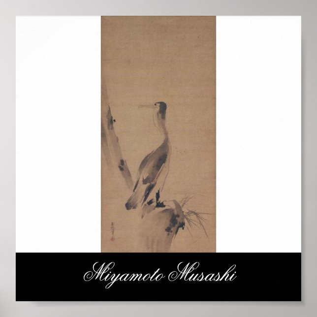 Pôster Pintura de Miyamoto Musashi, c. anos 1600 (Frente)